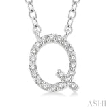Q' Initial Diamond Pendant