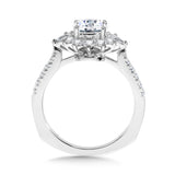 Statement Diamond Halo Engagement Ring
