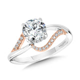 Two-Tone Split Shank & Bypass Diamond Engagement Ring