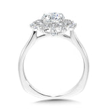 Floral Halo Diamond Engagement Ring