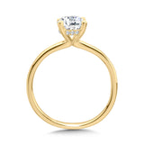 Yg Solitaire Hidden Halo Diamond Engagement Ring