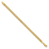 14K 8 inch 5.5mm Solid Miami Cuban Link with Lobster Clasp Bracelet
