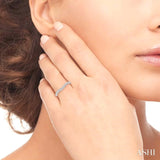1/4 ctw Round Cut Diamond Wedding Band in 14K White Gold