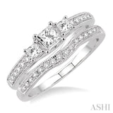 Past Present & Future Diamond Wedding Set