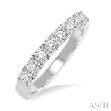 5/8 Ctw Round Cut Diamond Wedding Band in 14K White Gold