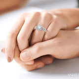 Flower Semi-Mount Diamond Engagement Ring