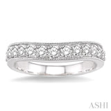 Curved Diamond Wedding Band