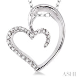 Silver Heart Shape Diamond Fashion Pendant