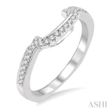 1/5 Ctw Round Cut Diamond Wedding Band in 14K White Gold