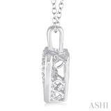 Silver Heart Shape Emotion Diamond Pendant