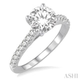 1/3 Ctw Diamond Semi-mount Engagement Ring in 14K White Gold