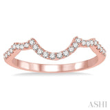 1/5 Ctw Round Cut Diamond Wedding Band in 14K Rose Gold