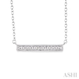 Silver Bar Diamond Fashion Pendant