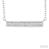 Silver Bar Diamond Fashion Pendant