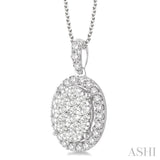 Oval Shape Lovebright Essential Diamond Pendant