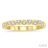 1/4 Ctw Round Cut Diamond Stack Band in 14K Yellow Gold