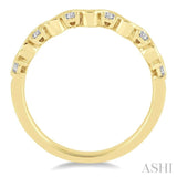 1/4 Ctw Round Cut Diamond Stack Band in 14K Yellow Gold