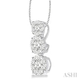 3 Stone Lovebright Essential Diamond Pendant