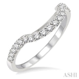 1/5 Ctw Round Cut Diamond Wedding Band in 14K White Gold