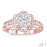 Flower Lovebright Diamond Engagement Ring