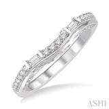 1/3 Ctw Vintage Inspired Diamond Wedding Band in 14K White Gold