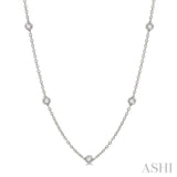 1 Ctw Round Cut Diamond Fashion Necklace in 14K White Gold