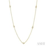 1/3 Ctw Round Cut Diamond Fashion Necklace in 14K Yellow Gold