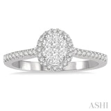 Oval Shape Lovebright Essential Diamond Engagement Ring