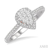 Pear Shape Lovebright Diamond Engagement Ring