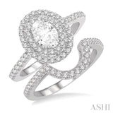 Oval Shape Diamond Wedding Set