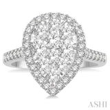 Pear Shape Lovebright Essential Diamond Engagement Ring