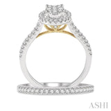 Oval Shape Lovebright Diamond Wedding Set