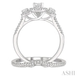 Oval Shape Past Present & Future Diamond Wedding Set