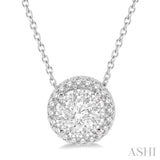 1/2 Ctw Lovebright Round Cut Diamond Pendant in 14K White Gold