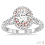 Oval Shape Semi-Mount Diamond Engagement Ring