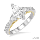 Marquise Shape Semi-Mount Diamond Engagement Ring