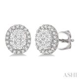 Oval Shape Lovebright Essential Diamond Earrings