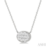 Oval Shape Lovebright Essential Diamond Necklace