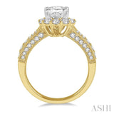 Oval Shape Semi-Mount Diamond Engagement Ring