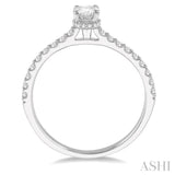 Oval Shape Semi-Mount Diamond Engagement Ring