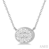 Oval Shape Lovebright Essential Diamond Necklace