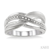 Silver Swirl Diamond Fashion Ring