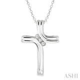 Silver Cross Diamond Pendant