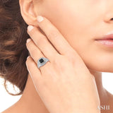 Silver Black Diamond Fashion Ring