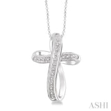 Silver Cross Diamond Pendant