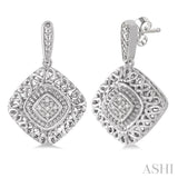 Silver Diamond Earrings