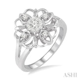 Flower Lovebright Diamond Fashion Ring