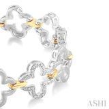 Silver Clover Diamond Fashion Bracelet