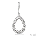 Silver Pear Shape Diamond Fashion Earrings