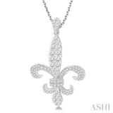 Fleur De Lis Diamond Pendant